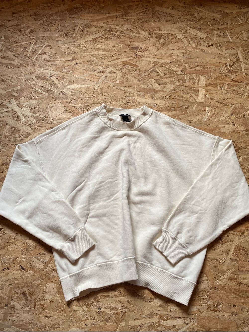 Men's Oversized Cream Crewneck Sweatshirt - H&M